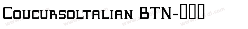 Coucursoltalian BTN字体转换